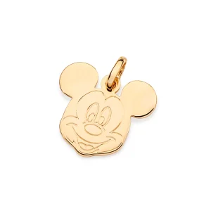 Pingente rosto do mickey banhado a ouro 18k