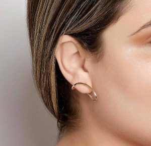 Brinco Rommanel Oval Vazado Coleção Ana Hickmann