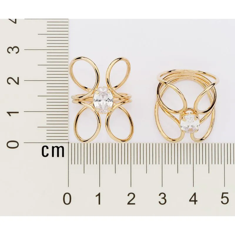 Maxi Anel banhado a ouro 18K com zircônia - Image 3
