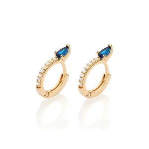 Brinco Argola Banhado a Ouro 18K com Zircônias e Cristais - Tam. Único (Ref. 527357)