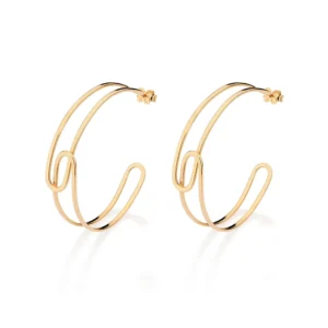 Brinco Meia Argola Banhado a Ouro 18K - Tam. Único (Ref. 527362)