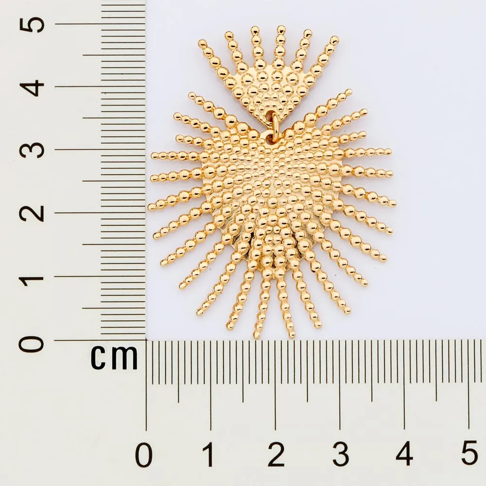 Maxi brinco sagrado coração banhado a ouro 18k - Tam. único, (código 527373) - Image 3
