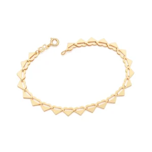 Pulseira Coração Banhada a Ouro 18K -552174