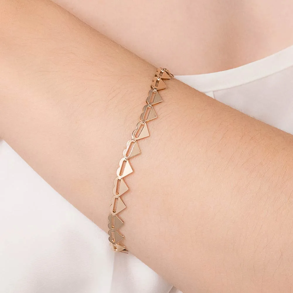 Pulseira Coração Banhada a Ouro 18K -552174 - Image 3