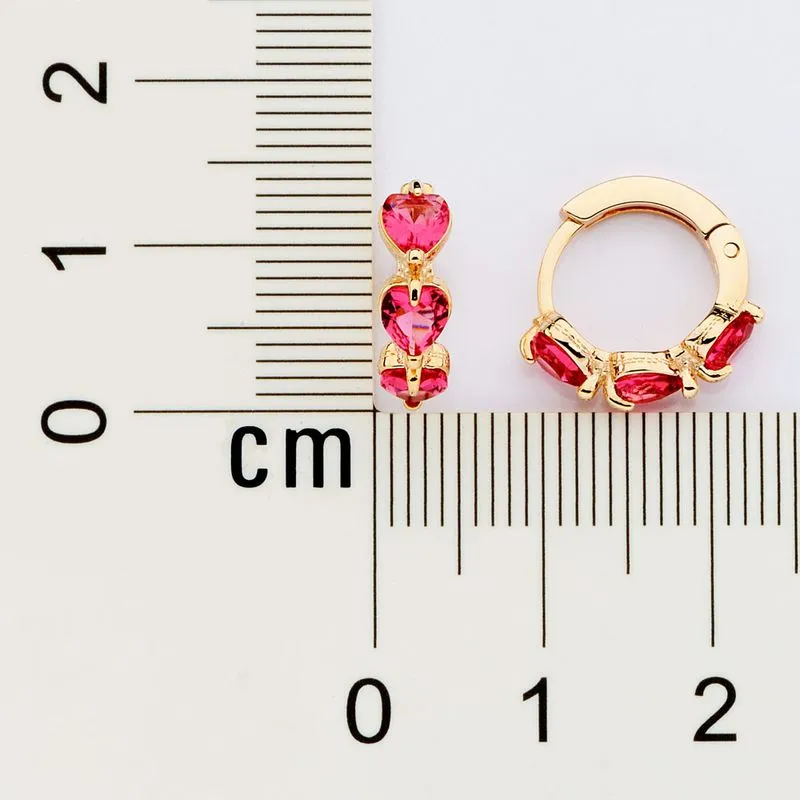 Brinco argola banhado a ouro 18k com cristais - Tam. único, (código 527450) - Image 2