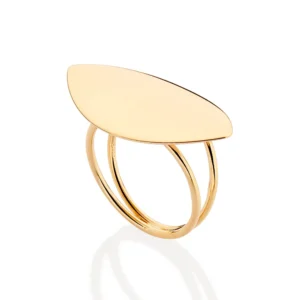 MAXI ANEL ARO DUPLO OVAL BANHADO A OURO 18K  (513550)