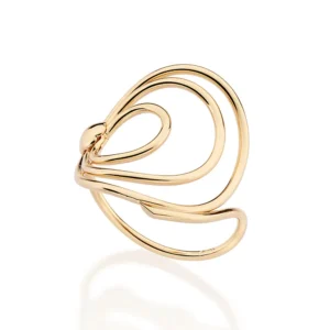 MAXI ANEL CÍRCULOS VAZADOS BANHADO A OURO 18K  (513529)