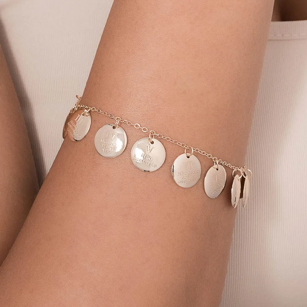 PULSEIRA 10 MANDAMENTOS BANHADO A OURO 18K - TAM.19 (552185) - Image 2