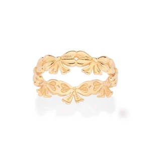 ANEL LAÇOS BANHADO A OURO 18K  (513549)