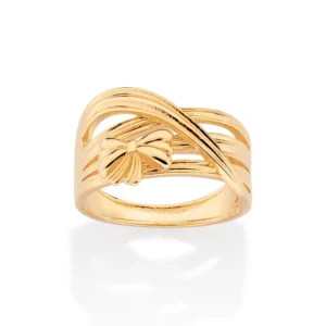 ANEL COM LAÇO BANHADO A OURO 18K  (513548)