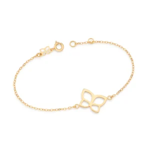 Pulseira com Borboleta Banhada a Ouro 18K 552239
